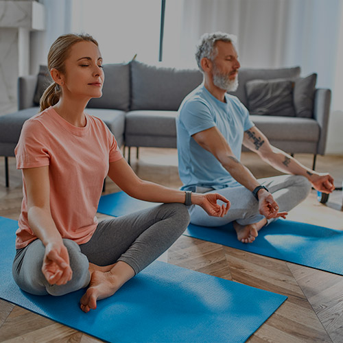 relaxation meditation couple